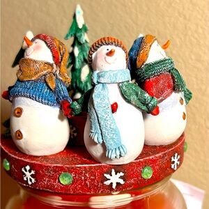 ***Snowman Candle Topper by Home Interiors